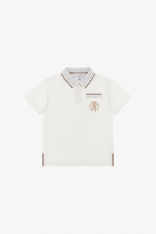 JU Rc Monogram Polo JU Rc Monogram Polo White SJT60B-JD001