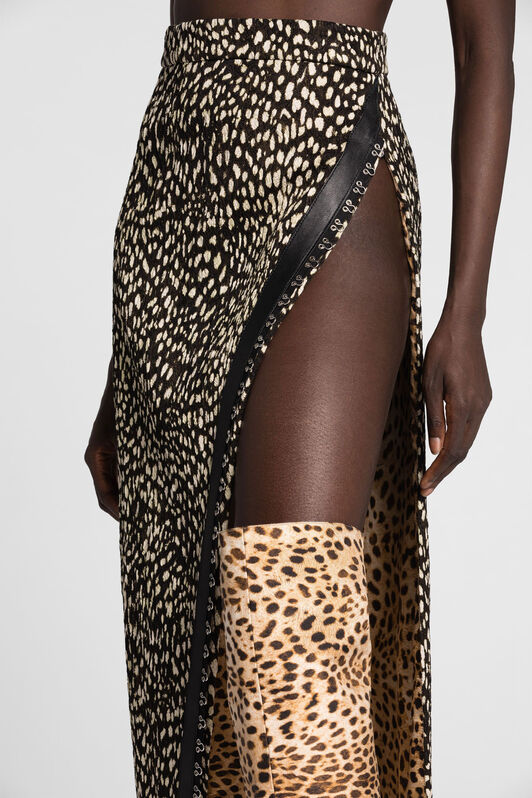 RC Cheetah-Print Skirt Black PWT305-2RF34