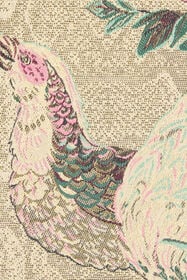 RC Miniskirt With Oriental Bird Print Ivory/Pink VKT308-DJ084