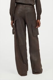 RC Dark Brown Genuine Leather Pants Brown VWP250-PN002