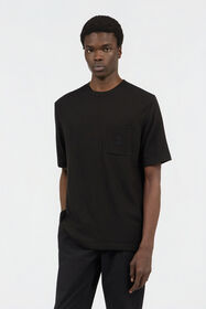 RC Black Knit T-Shirt with Monogram RC BLACK SOT60A-AI008