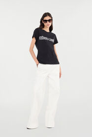 RC Stretch Cotton Pants With Python Print White UKT211-4NN53