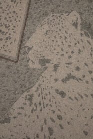 HO Grand Foulard Jacquard Imprimé Motif Félin SAND VALH02-IH011