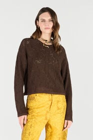 RC Pull Façon Crochet Marron VKM616-MAC01