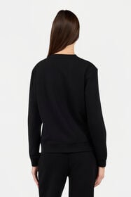 RC Schwarzes Rundhals-Sweatshirt mit Logo BLACK TOT66B-CF052