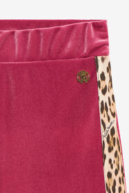 JU Pantaloni velluto con dettagli animalier FUXIA BOUGANVILLE VJT23F-CJ001
