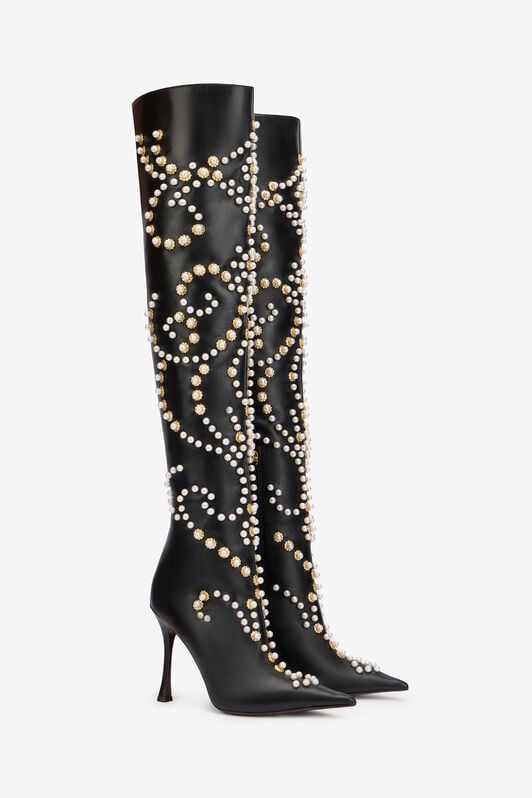 RC Plain Heeled Boots RC Plain Heeled Boots BLACK WKS014-PZL11