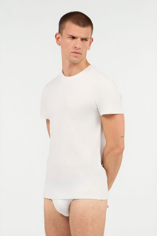 JC Weißes Unterhemd T-Shirt im Zweierpack WHITE UFU003-UF095