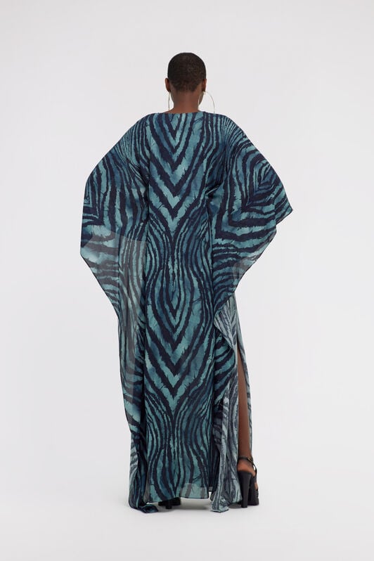 RC Kaftan with devorè effect RC Kaftan with devorè effect Azul oscuro SKT144-7HL78