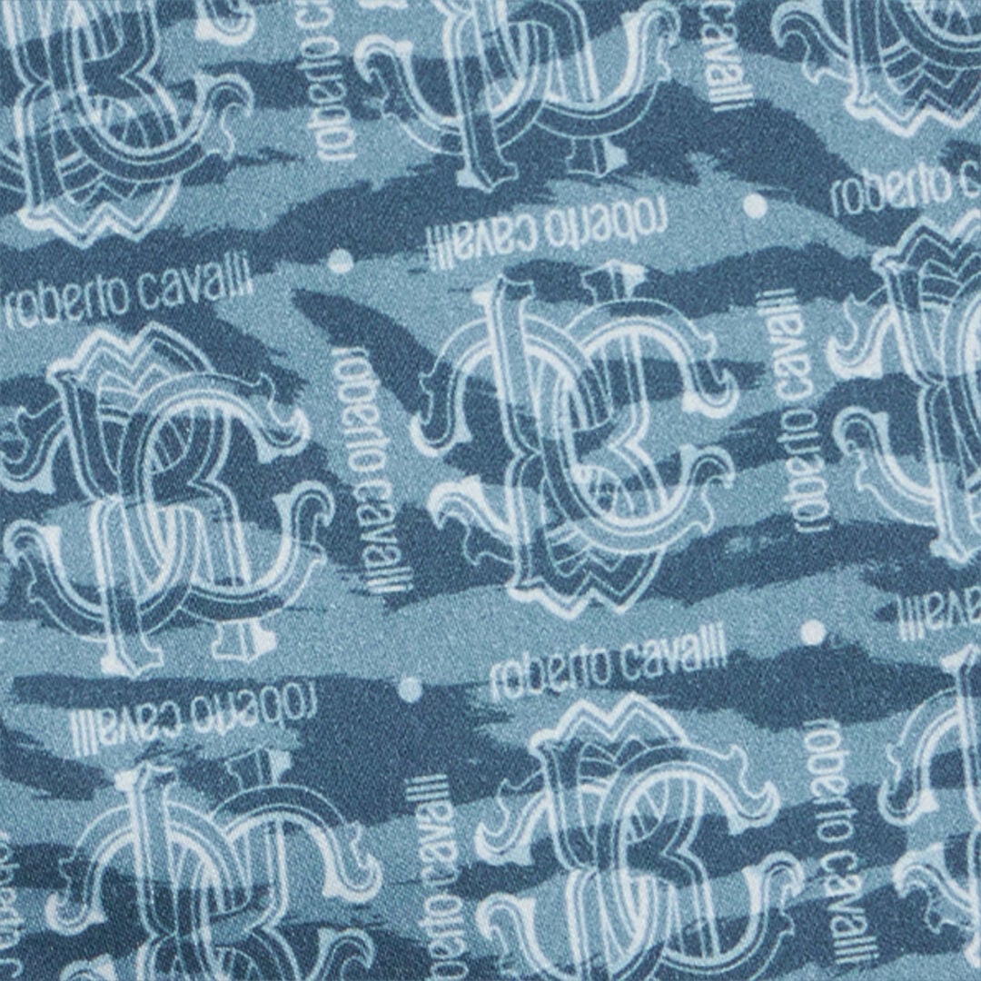 JU Pantaloni Con Stampa Logata All Over LIGHT BLUE/DARK BLUE UJT20I-6SO44