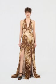 JC Natural Barb Print Maxi Dress SABBIA WFT306-WF704