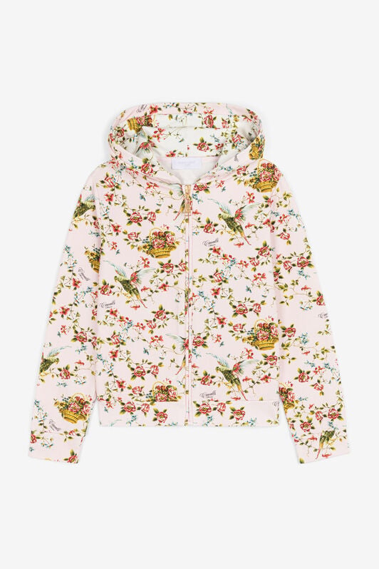 JU Hoodie mit Blumendruck JU Hoodie mit Blumendruck Rosa OJT917-1Z002