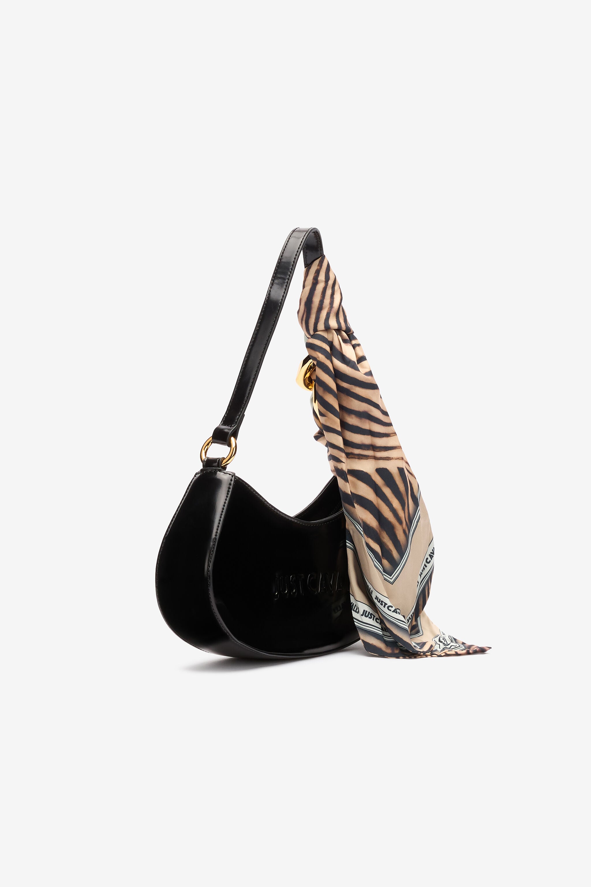 JC Hobo Bag With Scarf JC Hobo Bag With Scarf BLACK UFB090-UF459
