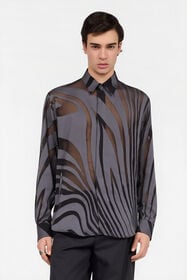 RC Shirt With Ray Devoré Print BLACK XNT712-CHT26