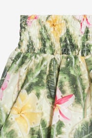 JU Jupe En Broderie Anglaise À Imprimé Floral Vert clair UJT301-ELO38