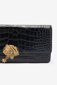 RC Long Crocodile-Print Roar Pochette RC Long Crocodile-Print Roar Pochette Black TKB012-PZ975