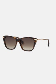 RC Lunettes de soleil avec façade en acétate associée à des branches en métal SHINY DARK HAVANA VALD04-ID241