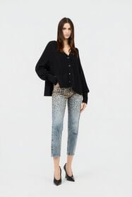 RC Black Cable-Knit Cardigan BLACK SOM60C-MG001