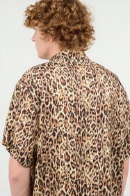 JC Camicia Jaguar Skin Con Monogram JC Marrone chiaro UFM011-UF106