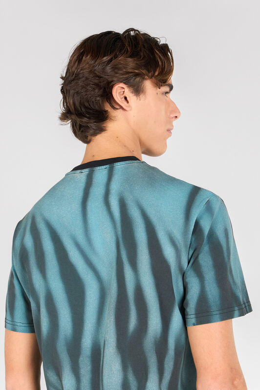 RC Tiger print T-shirt BLACK/LIGHT BLUE OOT60H-JFO62