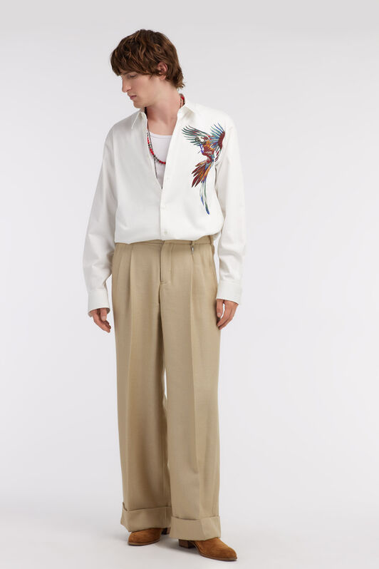 RC Parrot print shirt White SRT711-CH026