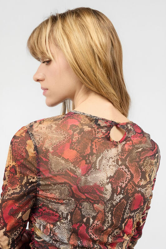 JC Sweater With Python Print JC Sweater With Python Print Red UFT158-UF224