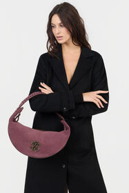 RC Burgundy Soft Shoulder Bag With RC Monogram BURGUNDY TOB00B-PZ563