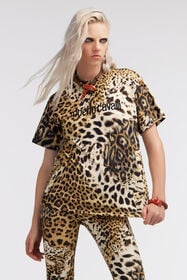 RC T-shirt with Jaguar Skin print Light Brown SKT61B-3PG34