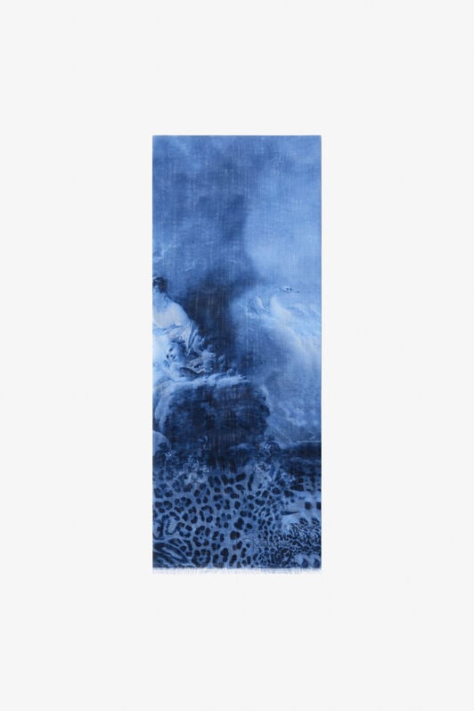 RC Roberto Cavalli Stole with Wild Leda print RC Roberto Cavalli Stole with Wild Leda print Dark blue SYI00C-OBL56