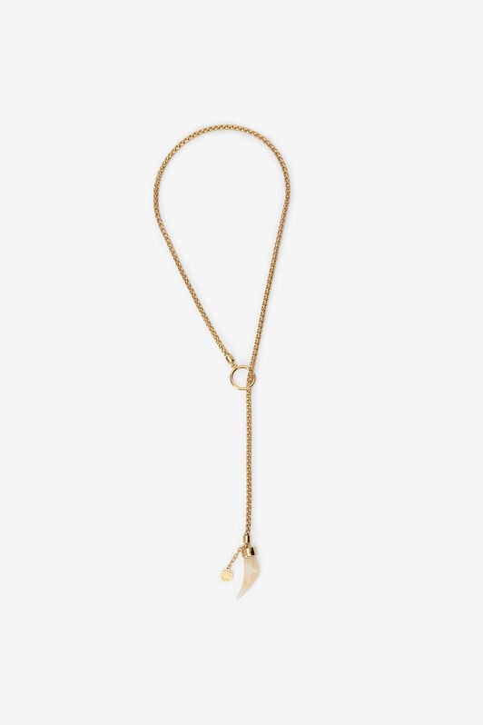 RC Gold Necklace with Fang Pendant RC Gold Necklace with Fang Pendant Gold UKG005-AM015