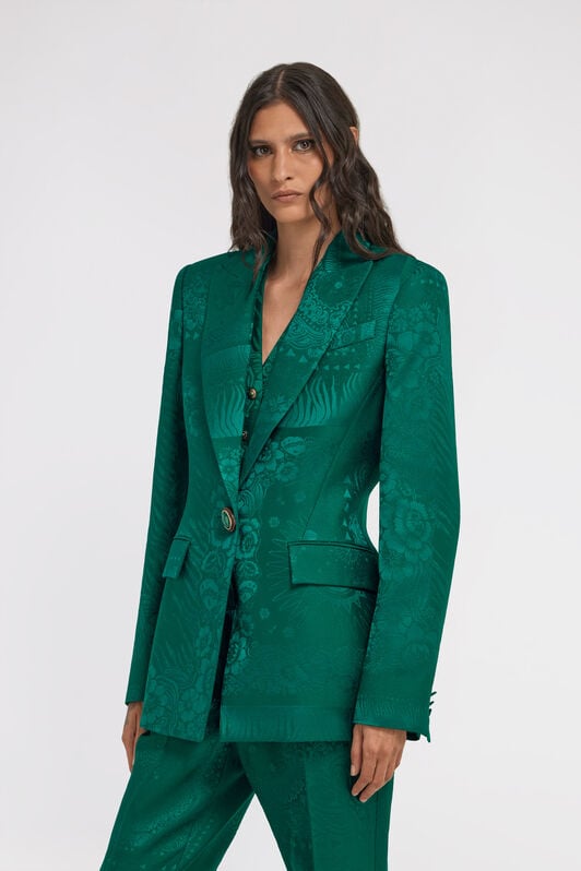 RC Jacquard Blazer RC Jacquard Blazer Green TKT401-TJ033