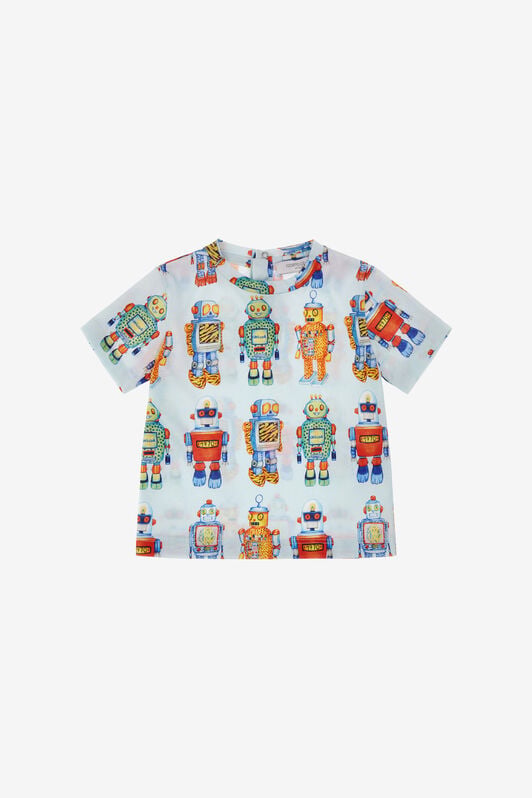 JU Bedrucktes T-Shirt JU Bedrucktes T-Shirt Hellblau SJT611-JFI71