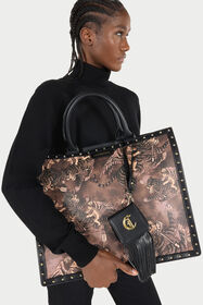 JC Borsa shopping con borchie Marron SFB183-SF678