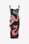 RC Robe Midi Avec Dragon RC Robe Midi Avec Dragon Noir/Rouge VQT149-JMP75