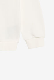 JC Ivory Zip-Up Hoodie with Pink Flower MARSHMALLOW XFT68A-CF026