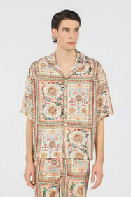 JC Camisa Estampado Persian Tarot 744 BEIGE + 217 AZZU WFM005-WF153