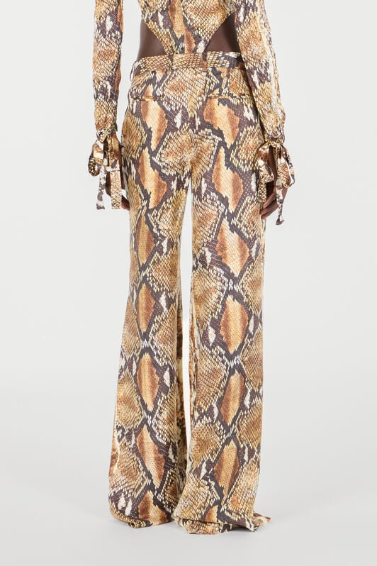 RC Python Print Trousers RC Python Print Trousers Brown UWT201-4QN93
