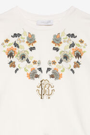 JU Floral Cotton T-Shirt IVORY XJT62R-JD001