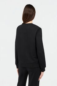 RC Black Sweatshirt with Cut-Out Embroidered Logo BLACK SOT66E-CF008