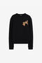 RC Embroidered Cotton Sweatshirt Black RRT68G-CF050