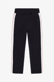JU Logo Print Cotton Sweatpants Black TJT20M-CF050