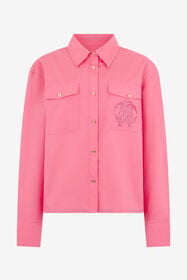 RC Camicia Rosa con Logo Gioiello di Strass IBISCUS SOT70Z-FA001