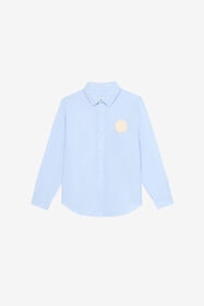 JU Shirt With RC Monogram Patch Light blue UJT70C-FN053