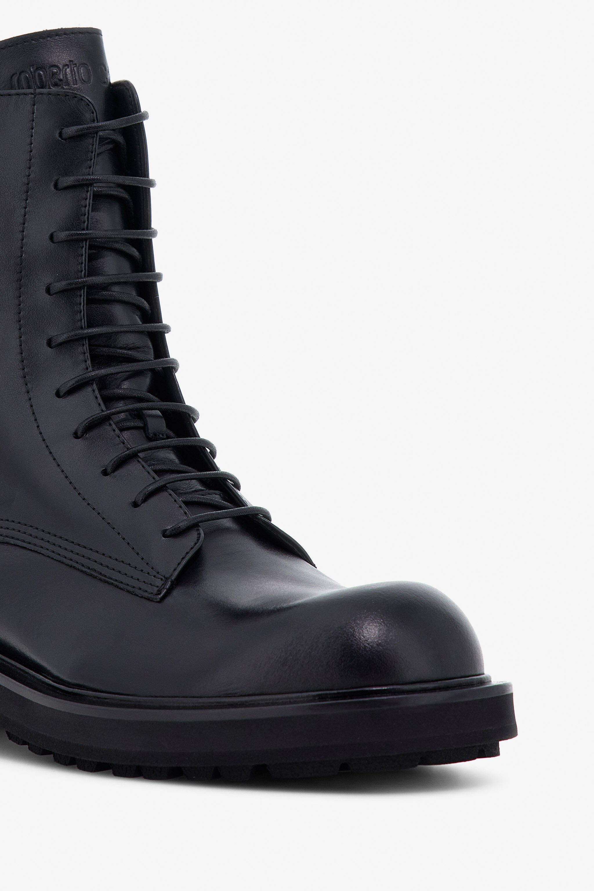 RC Black Combat Boots Monogram RC RC Black Combat Boots Monogram RC Black TRS033-PZ03A
