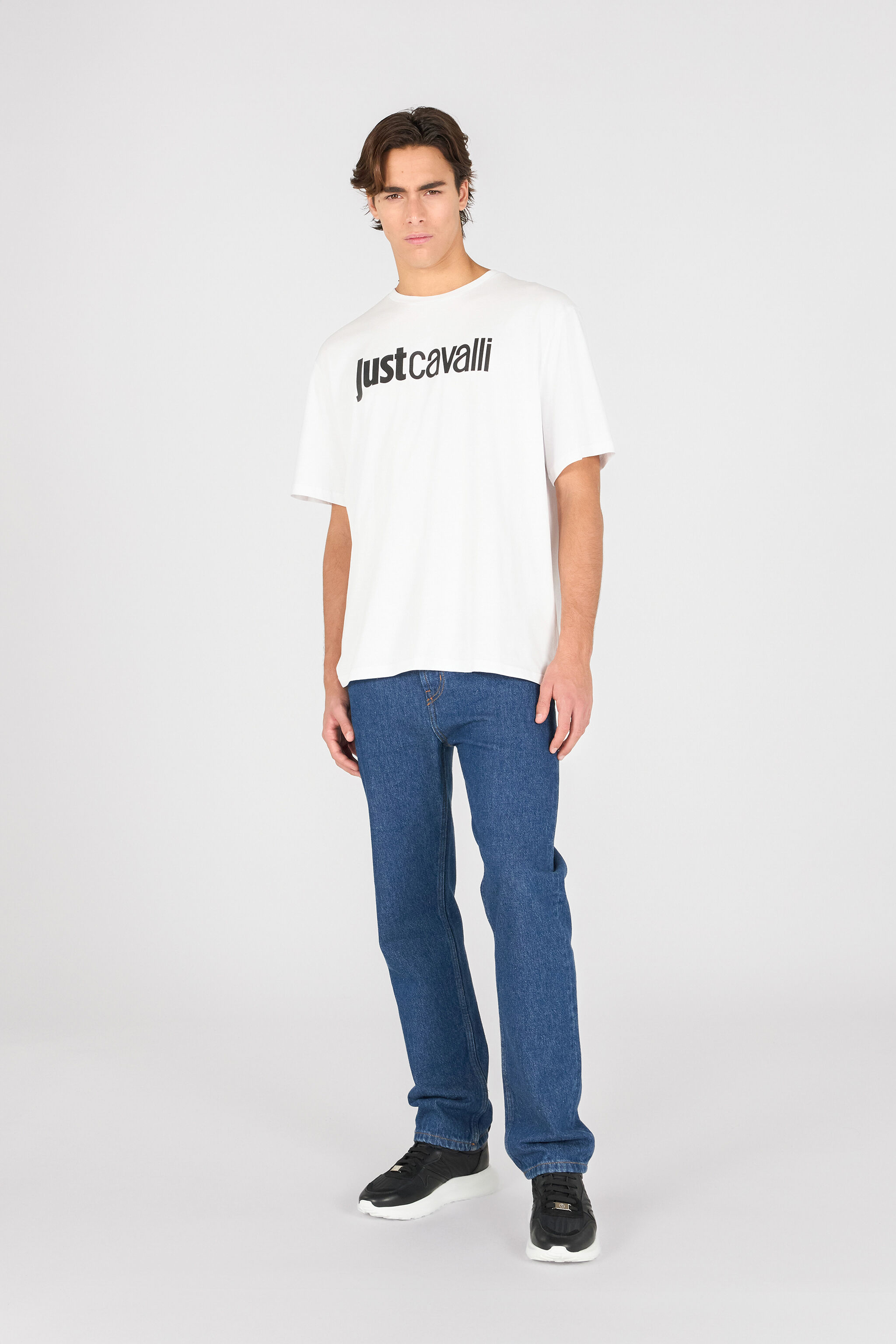 Just Cavalli Logo T-Shirt in WHITE for Men | Roberto Cavalli®