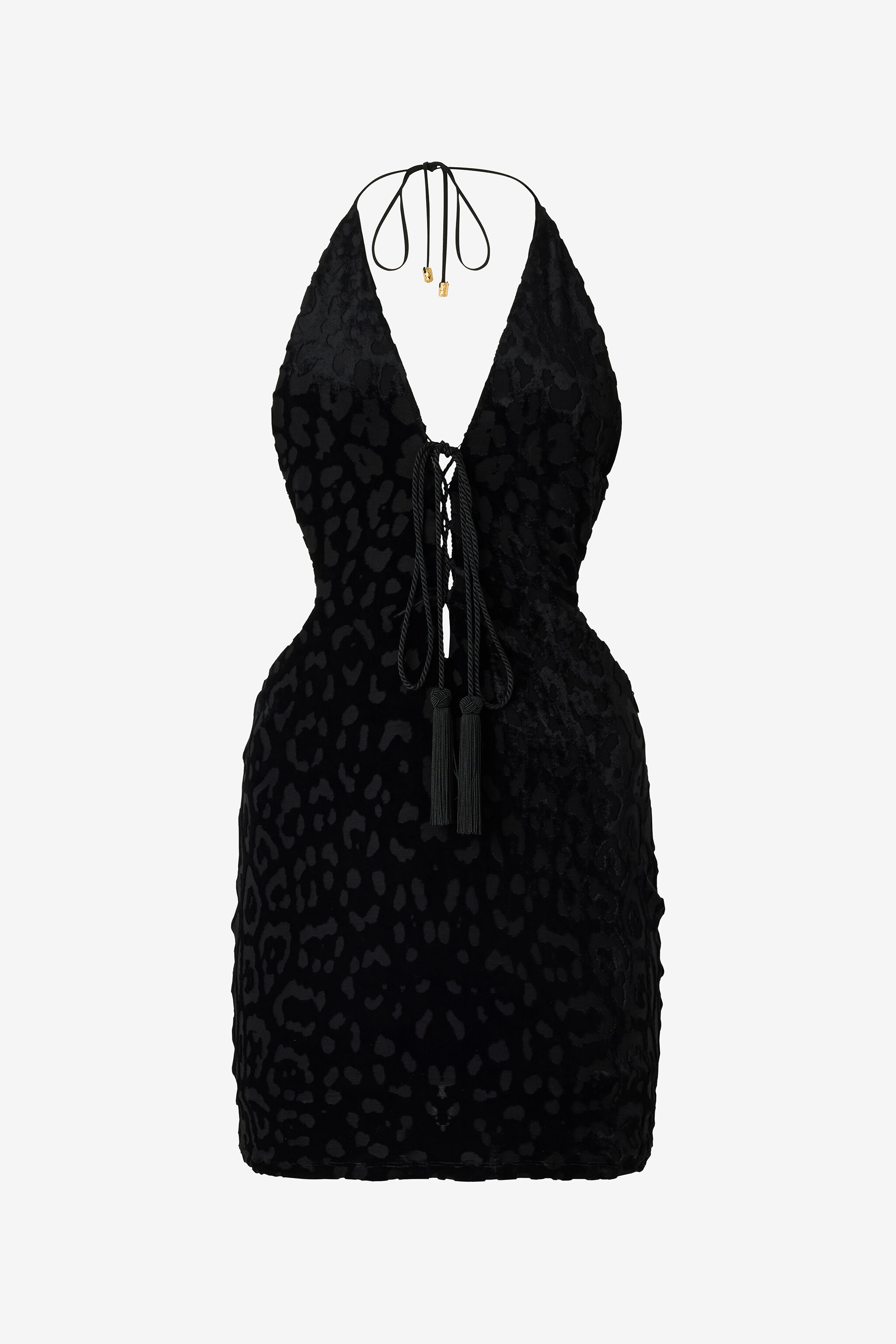 RC Minikleid In Schwarz Mit Motiv Jaguar Skin Und Quasten RC Minikleid In Schwarz Mit Motiv Jaguar Skin Und Quasten Schwarz VWT156-CJ003