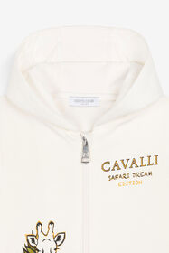 JU Animal And Slogan-Print Zip Hoodie Blanco PJT910-CF050