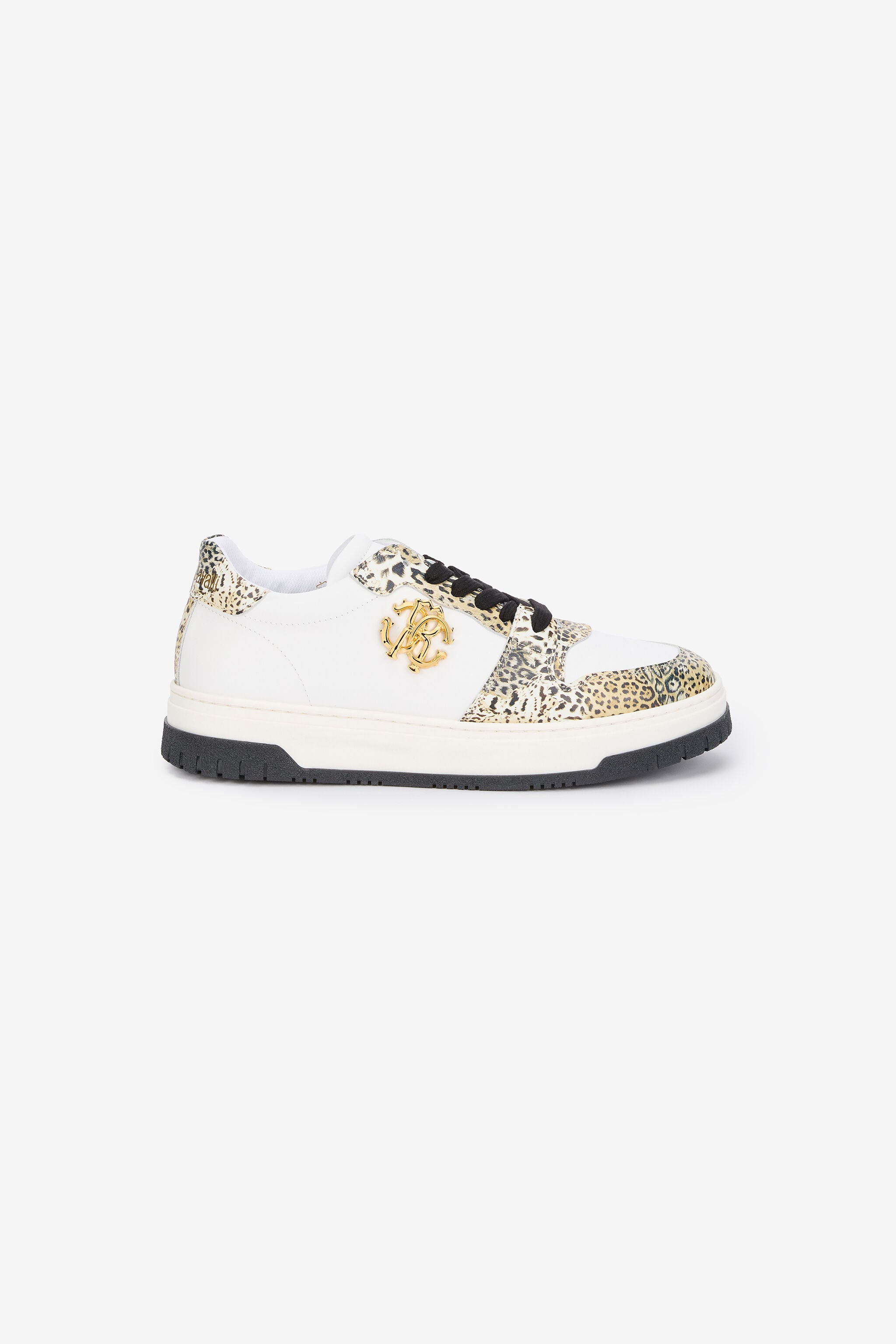 RC Leopard Print Sneaker with Monogram RC RC Leopard Print Sneaker with Monogram RC WHITE/JAGUAR QOS01L-PZO17