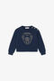 JU Sweat-Shirt Avec Blason Doré JU Sweat-Shirt Avec Blason Doré Bleu TJT68I-CF050