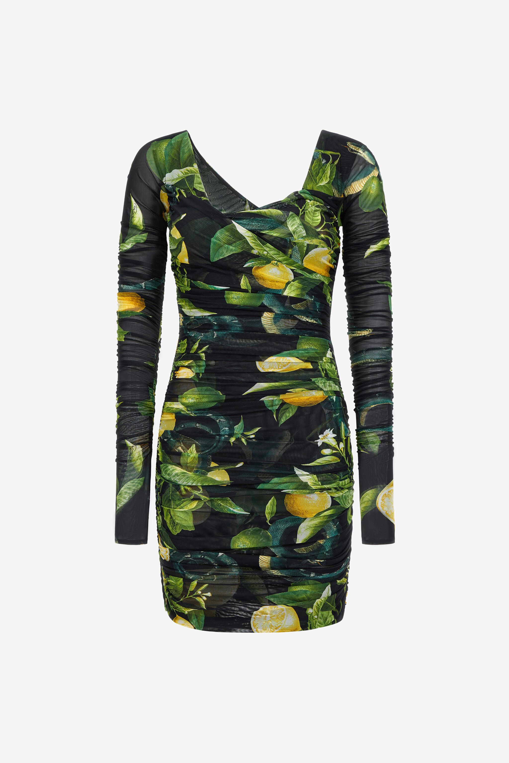 RC Stretch Lemon print short dress RC Stretch Lemon print short dress Schwarz SKT121-6HI89